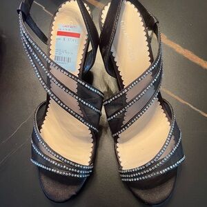 Charter Club Black Embellished Heels